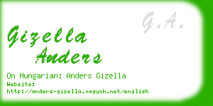 gizella anders business card